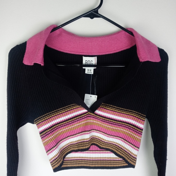 BDG Sky Cropped Polo Sweater Size M - Picture 2 of 13